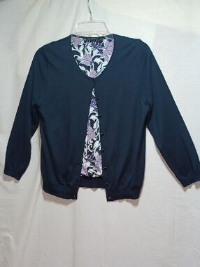 The Limited Sweater Cardigan Silk Large Black Casmere